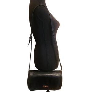 Liz Claiborne Black Crossbody Bag | Structured Purse w/ Zipper Compartments